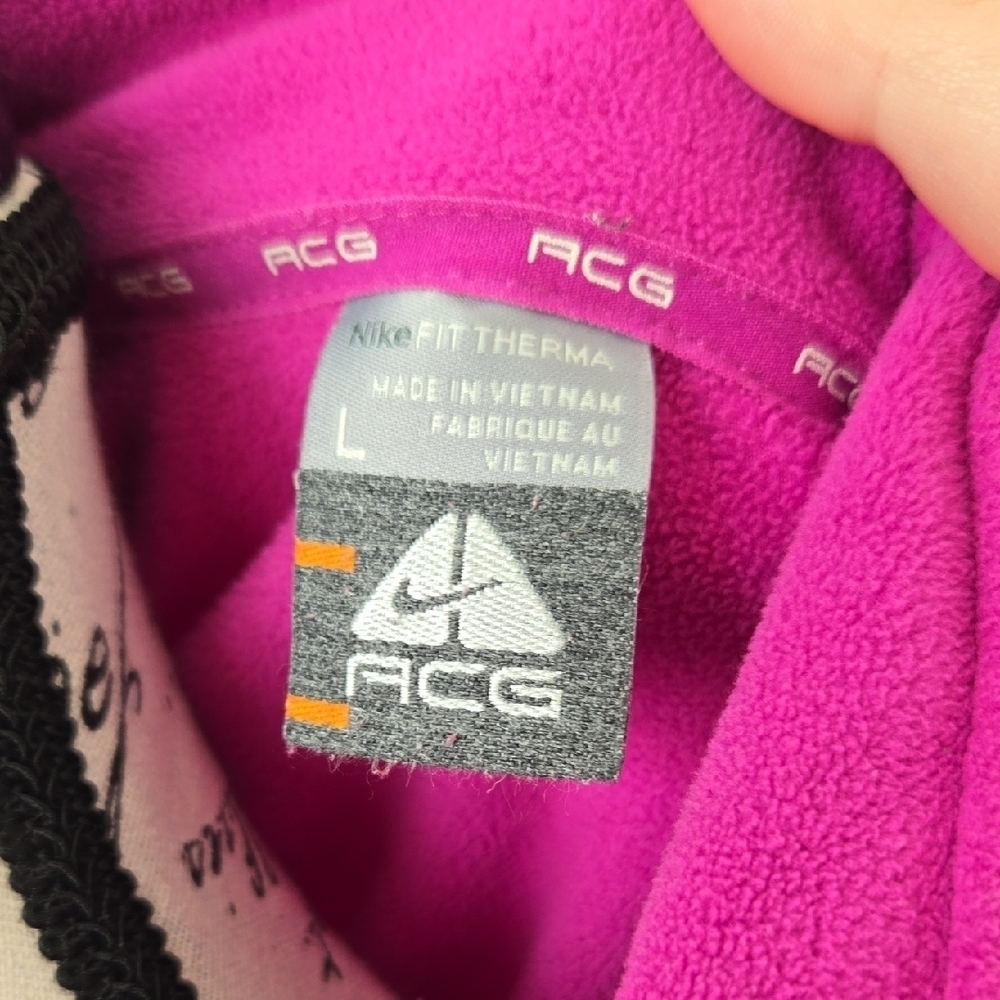 Nike Women's Magenta Quarter-Zip Fleece Sweatshirt - Picture 2 of 4